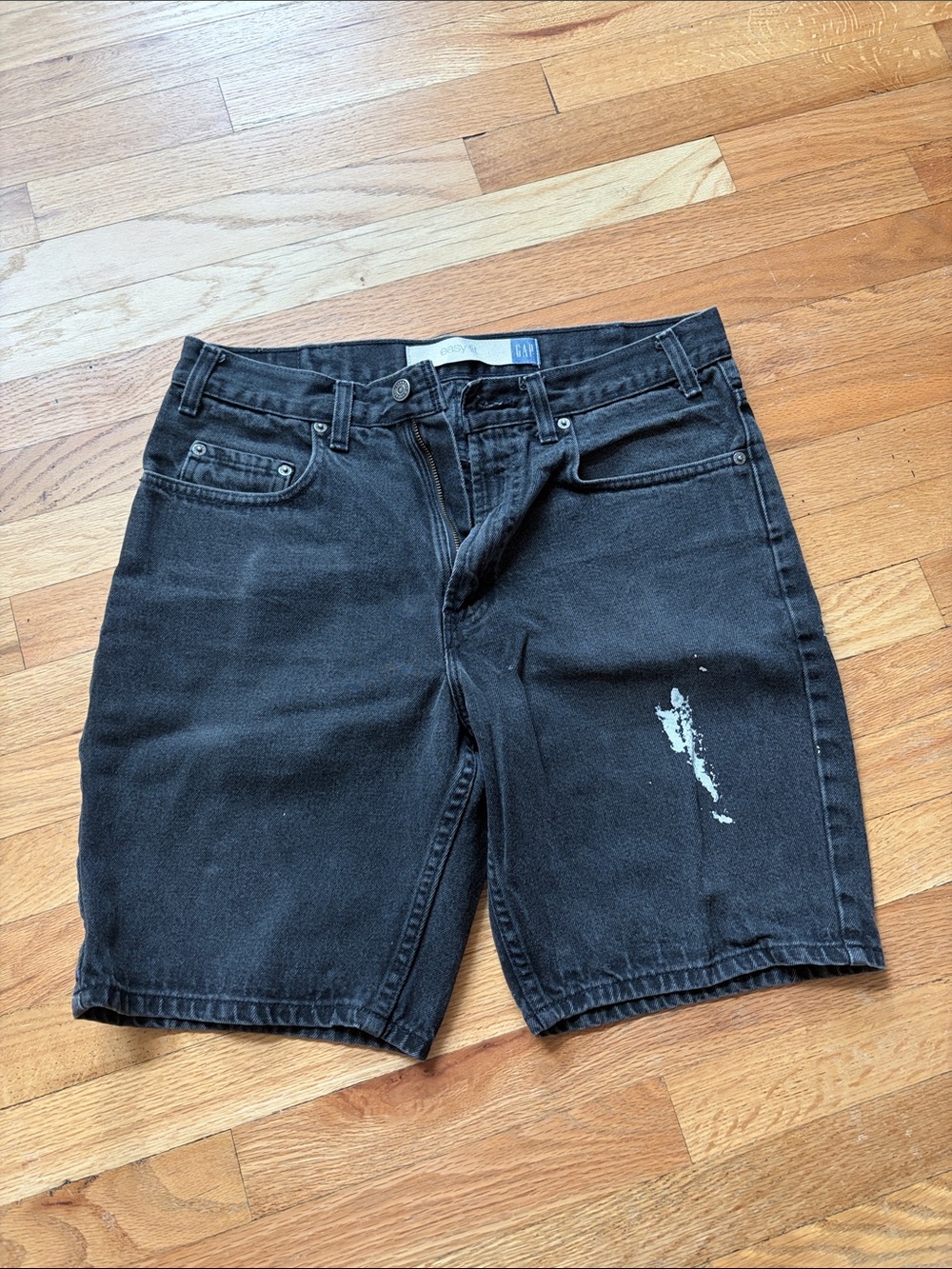 vintage gap easy fit jorts faded black sz 34